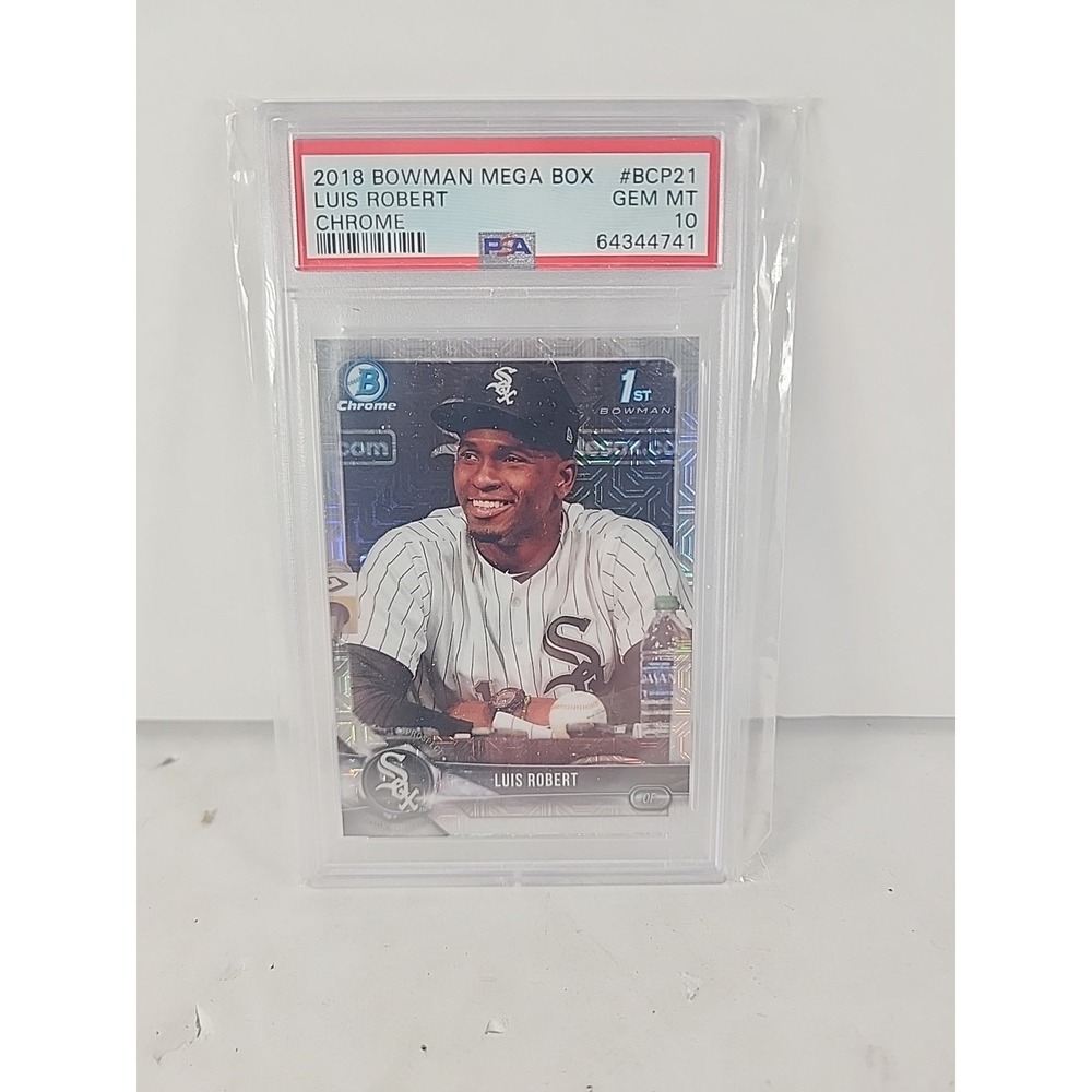 2018‎ Bowman Chrome Luis Robert Mega Box Mojo Refractor RC PSA 10 GEM MINT